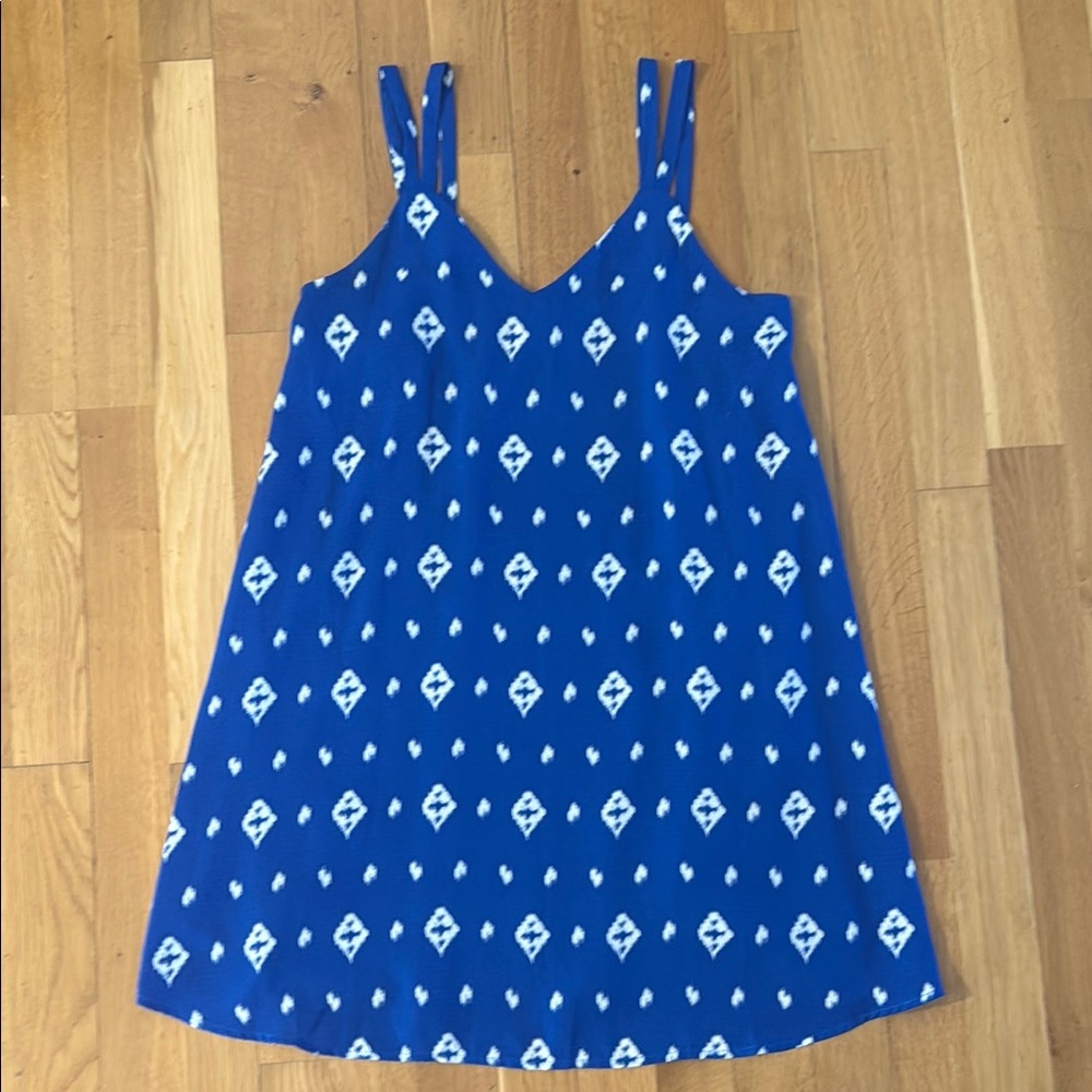 Collective Concepts Blue Print Shift Dress size Small